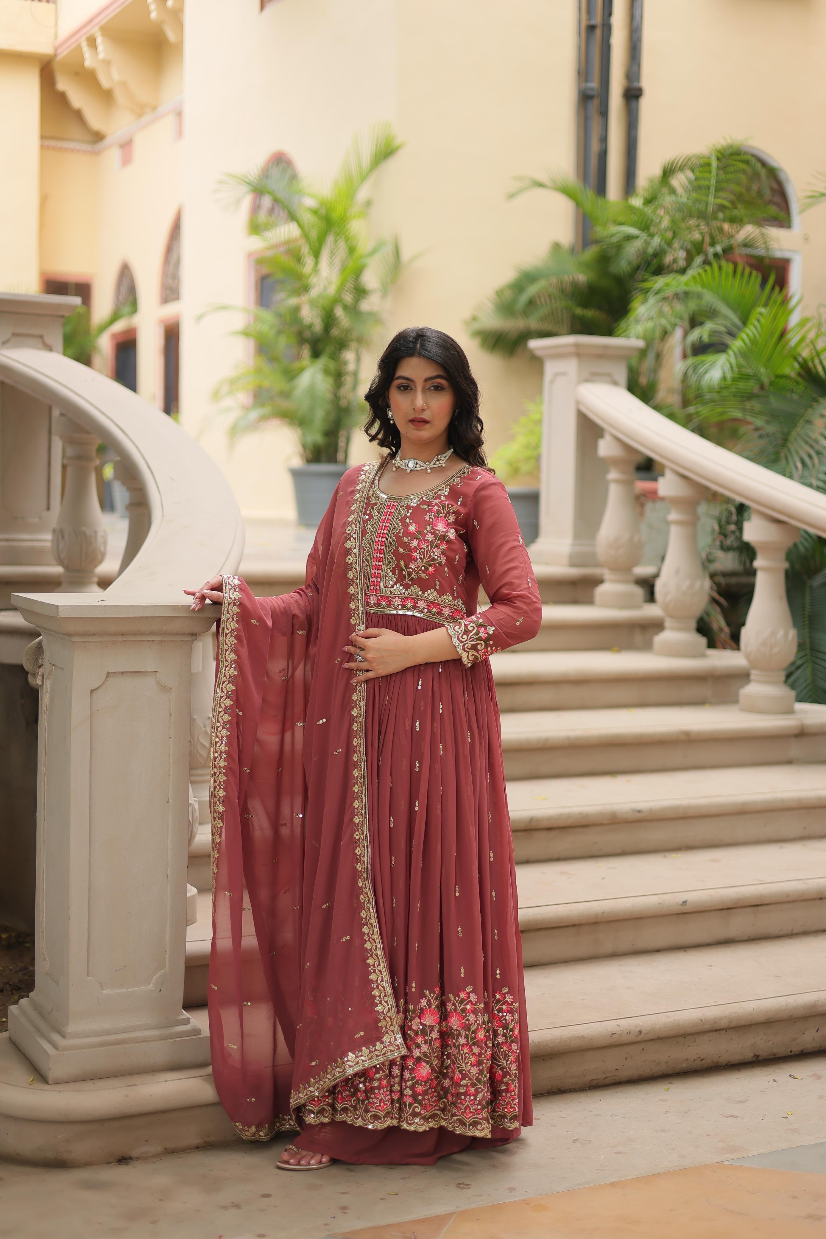 Embroidered Top Sharara Set