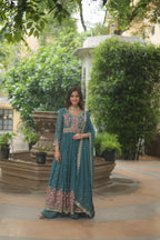 Embroidered Top Sharara Set