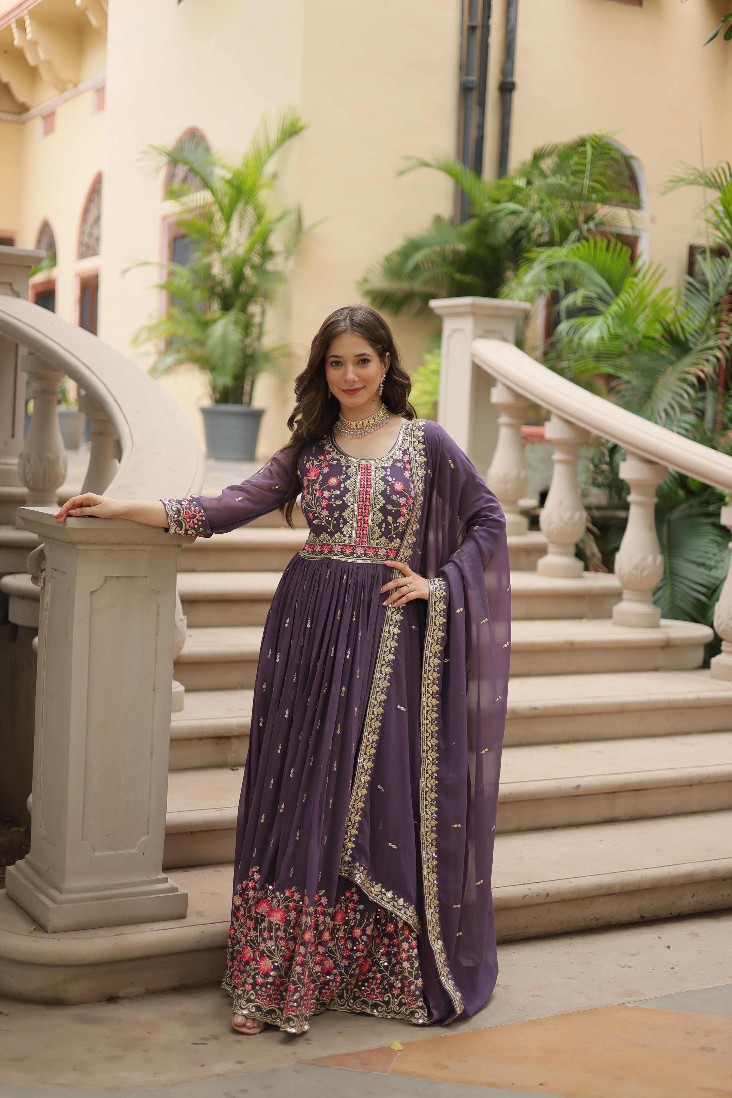 Embroidered Top Sharara Set