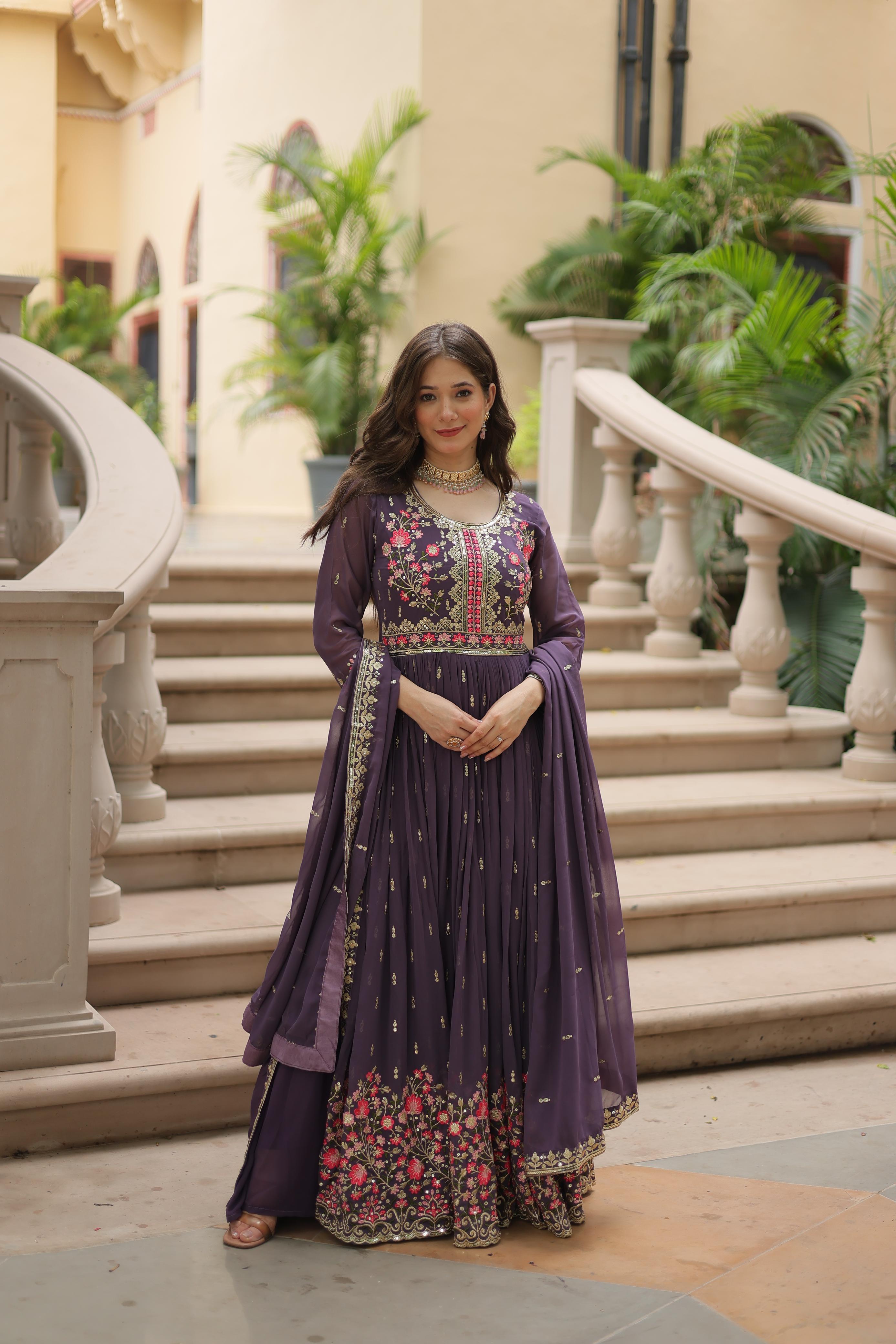 Embroidered Top Sharara Set