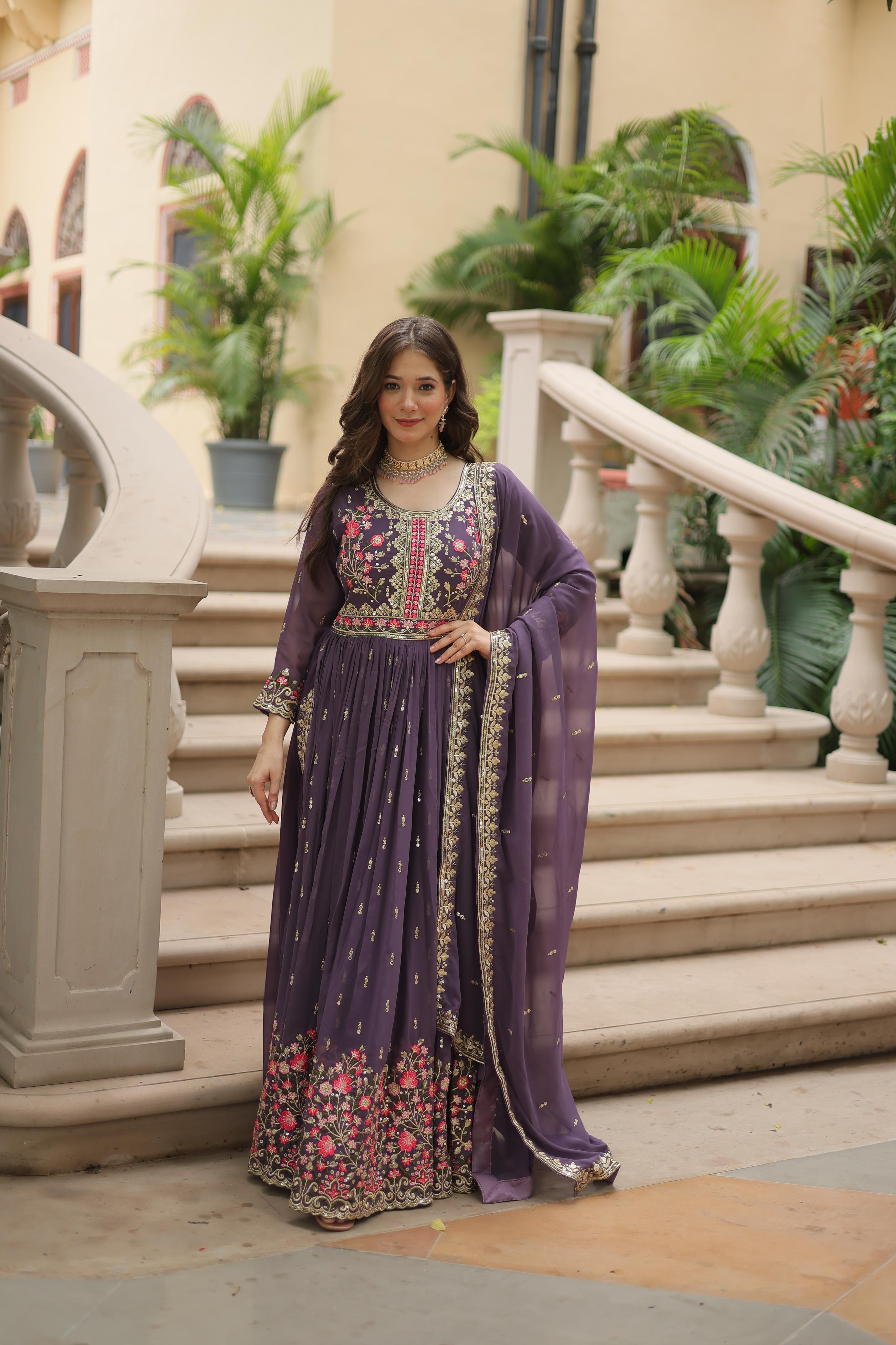 Embroidered Top Sharara Set