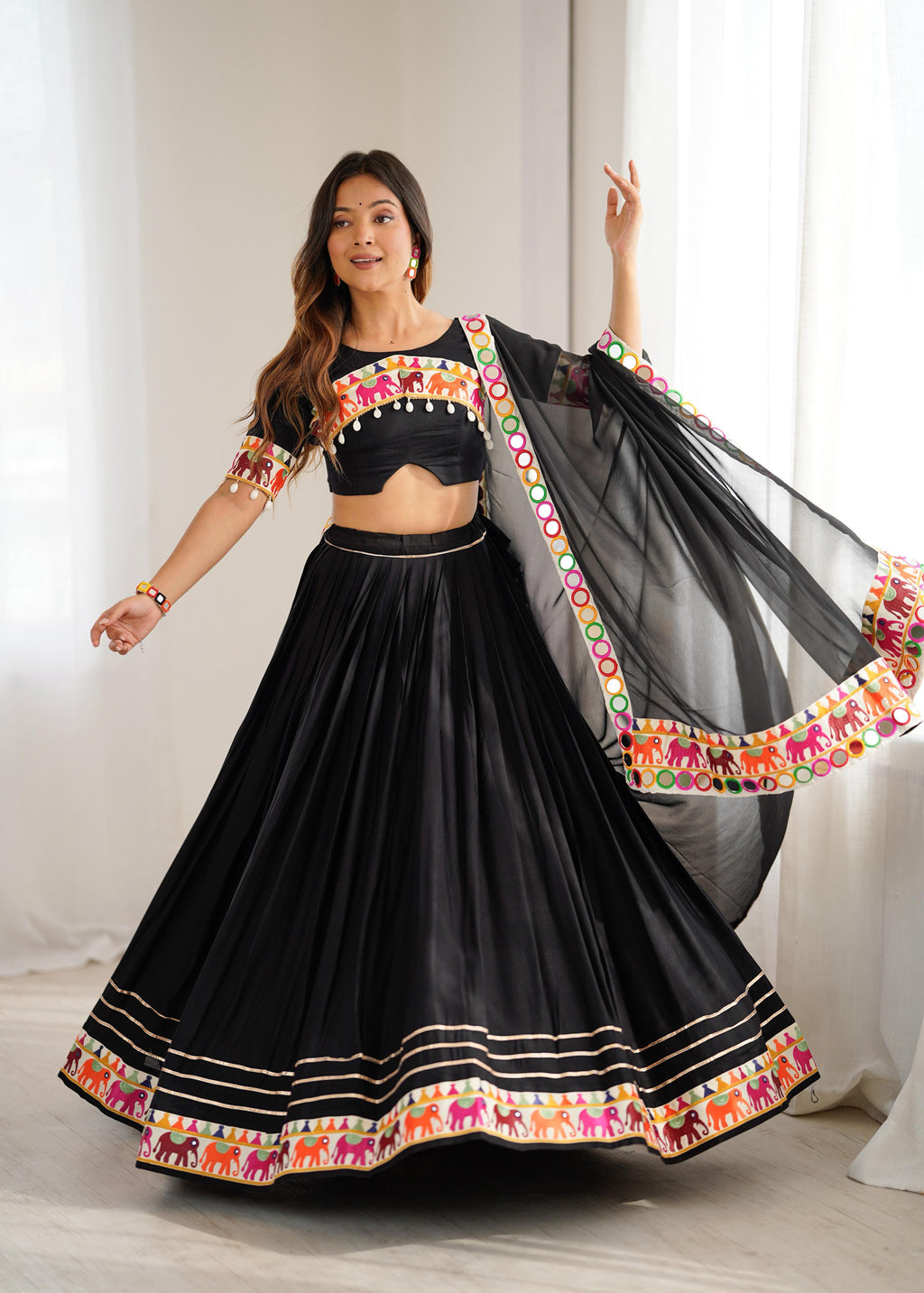 Heavy Rayon Embroidered Lehenga