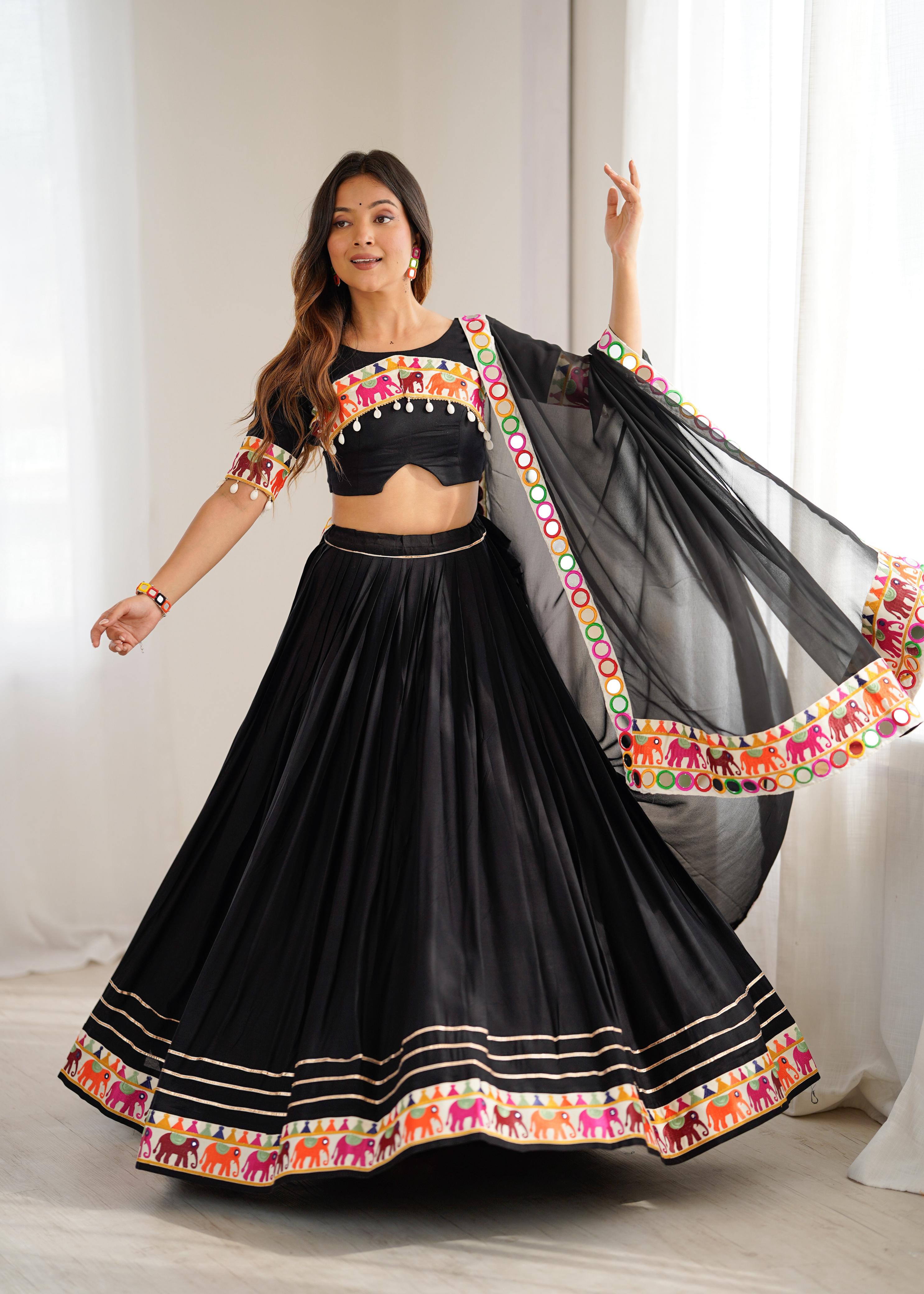 Heavy Rayon Embroidered Lehenga