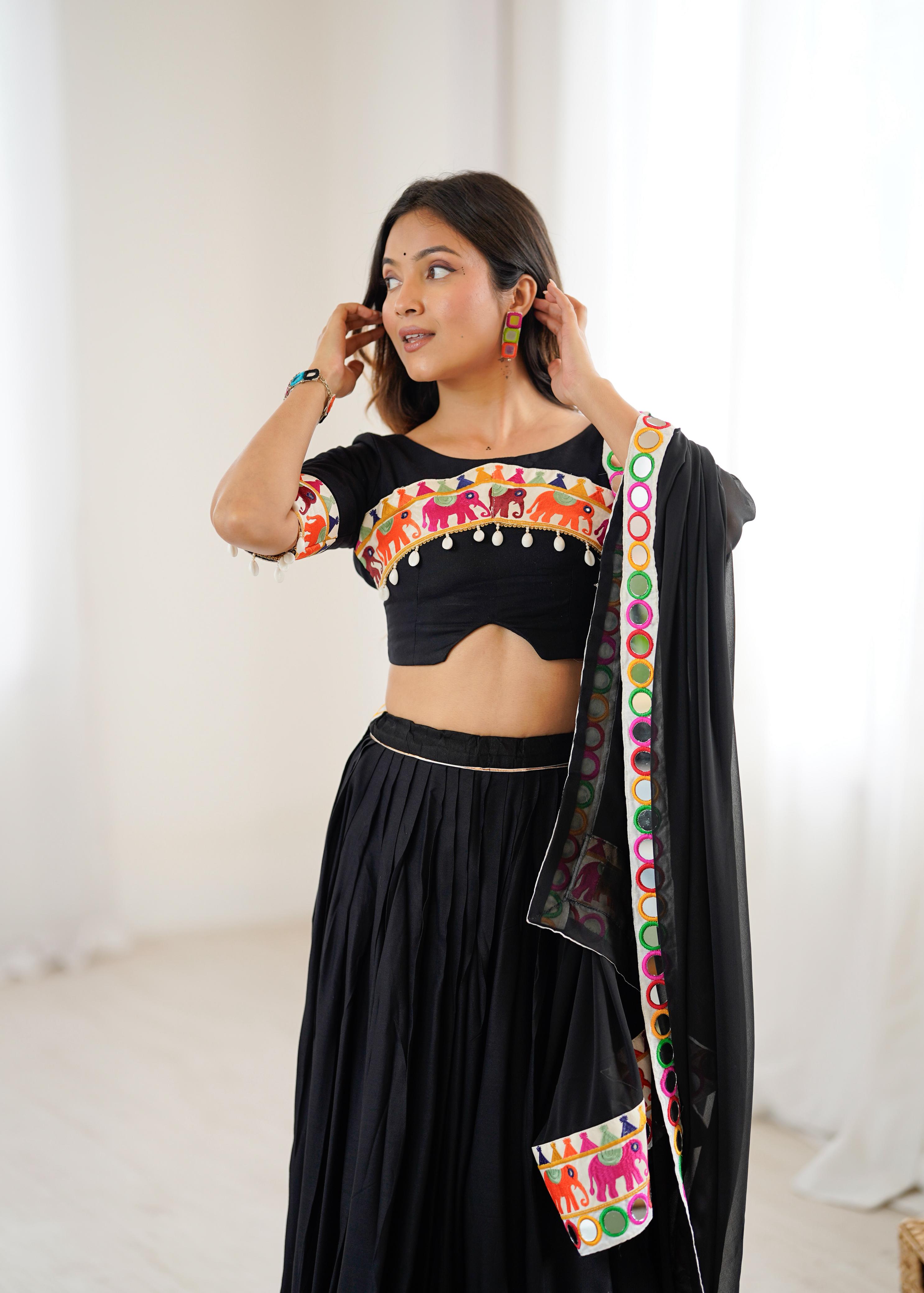 Heavy Rayon Embroidered Lehenga