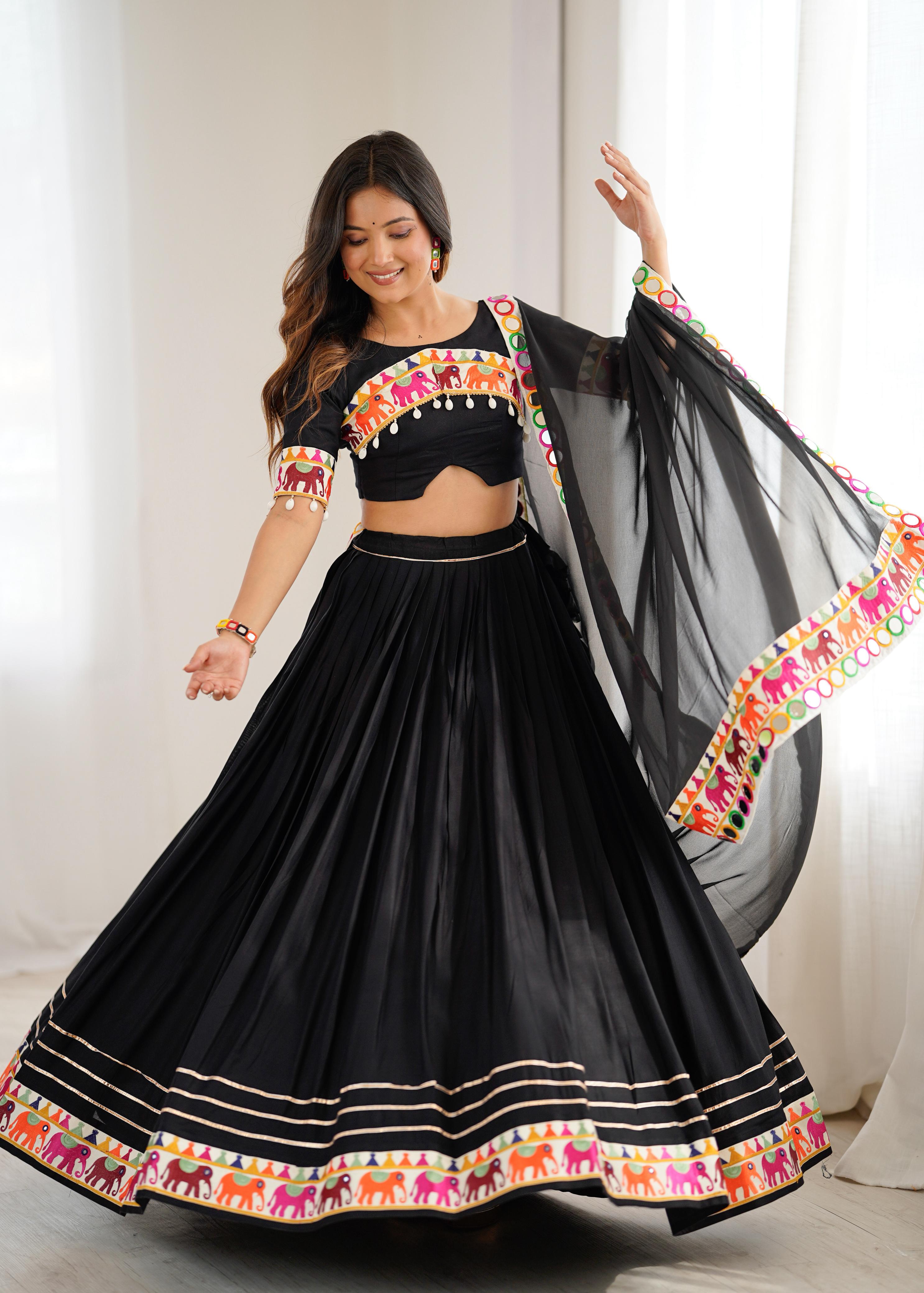 Heavy Rayon Embroidered Lehenga