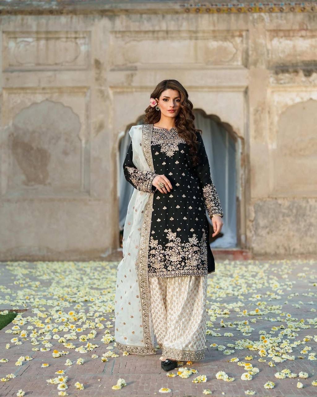 Elegant Chinon Silk Suit Set