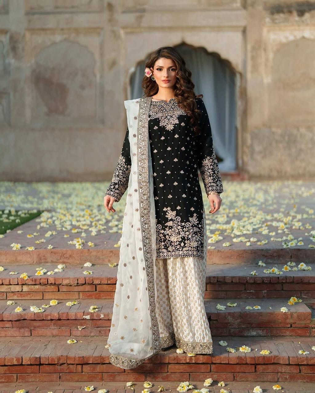 Elegant Chinon Silk Suit Set
