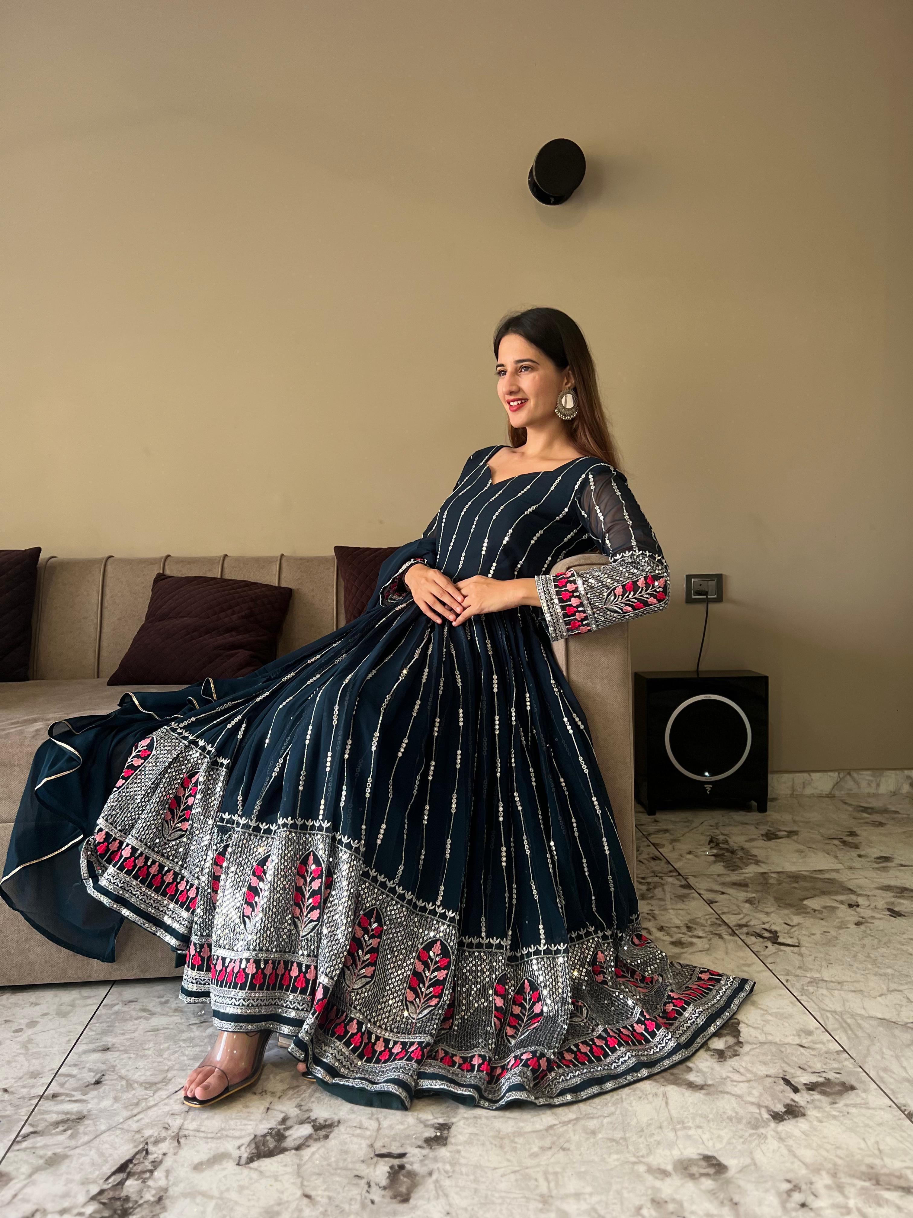 Designer Gown with Dupatta