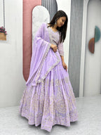 Heavy Fox Georgette Embroidered Lehenga Set