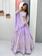 Heavy Fox Georgette Embroidered Lehenga Set