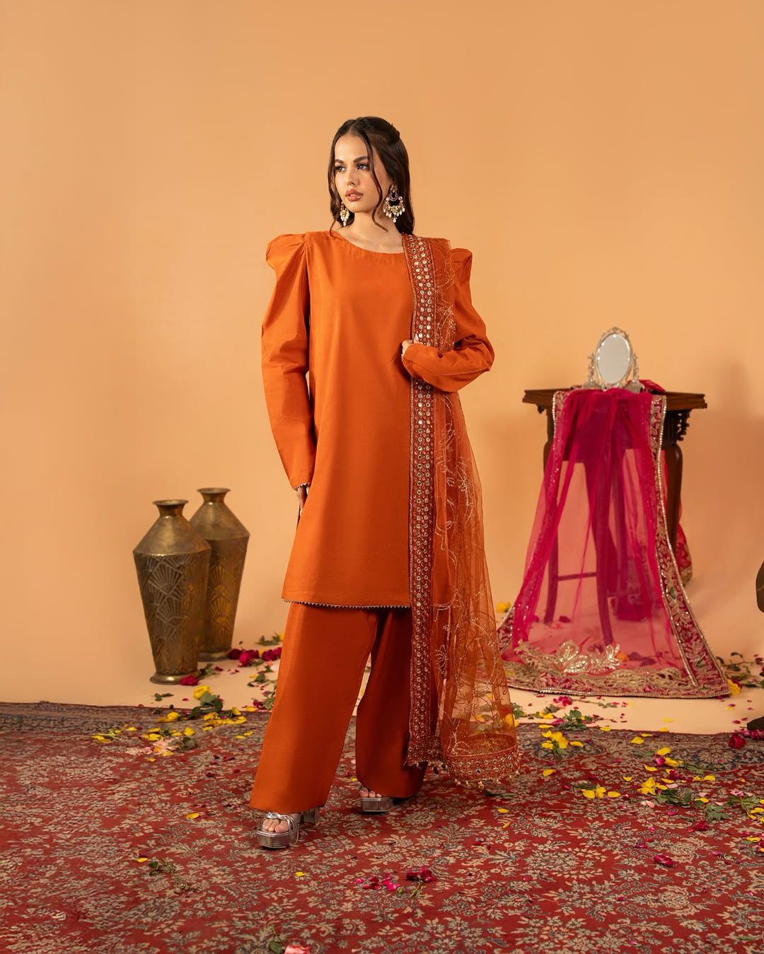 Exclusive Mustard Color Farshi Salwar Suit