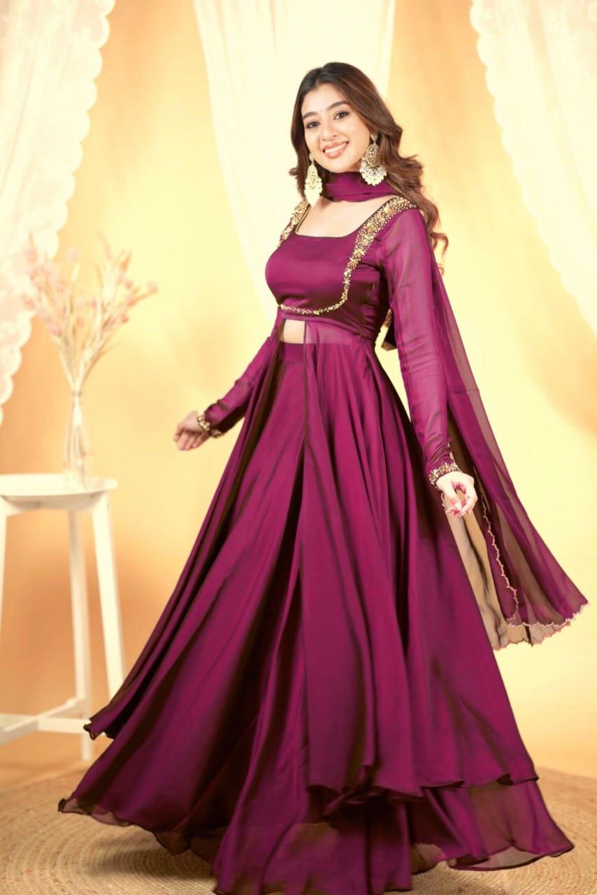 Heavy Faux Georgette Lehenga Set with Rangoli Silk Dupatta