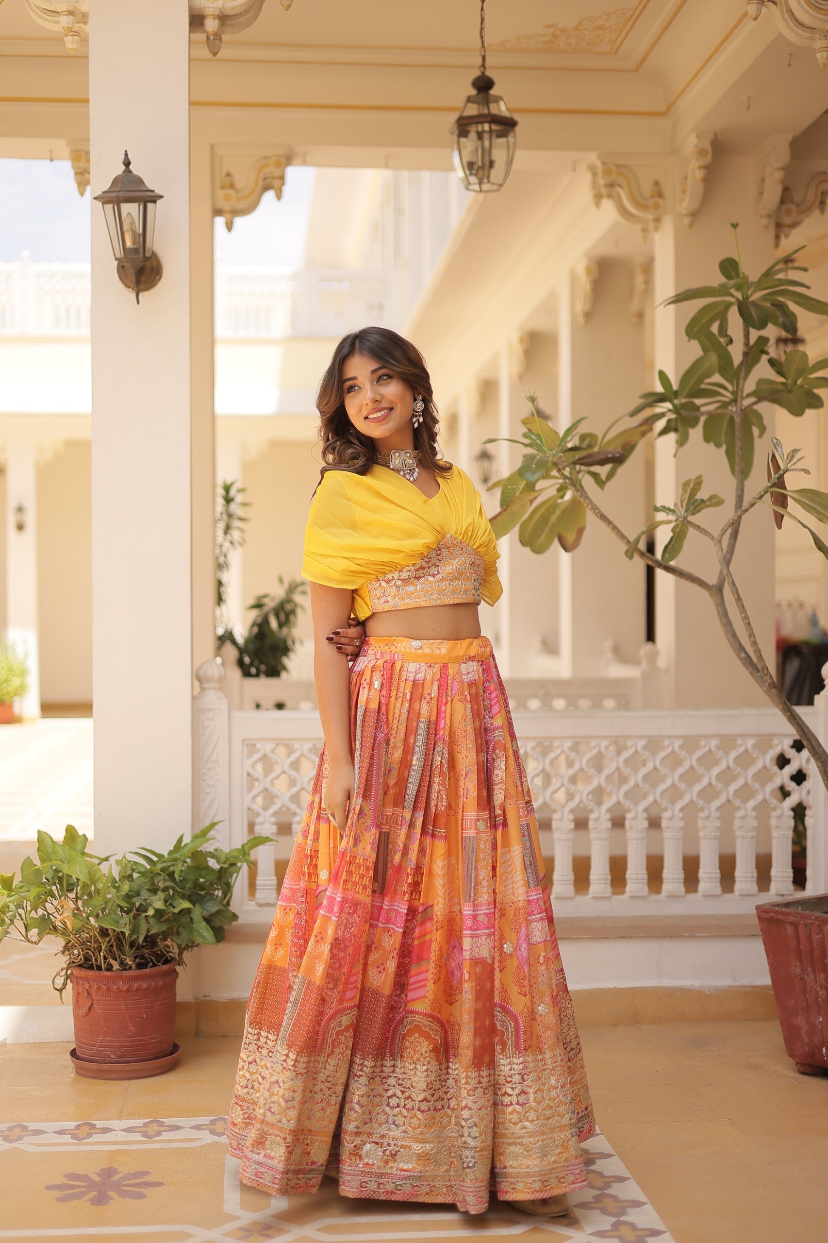 Russian Silk Wine Lehenga Choli Set
