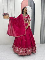 Elegant Vichitra Silk Lehenga Set