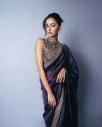 Soft Blooming Tissue Saree with Banglori Silk Embroidered Blouse