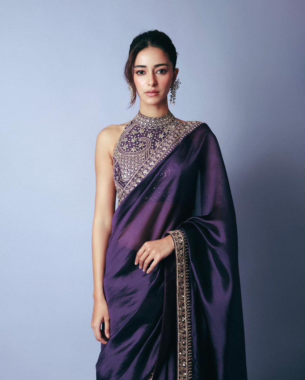 Soft Blooming Tissue Saree with Banglori Silk Embroidered Blouse