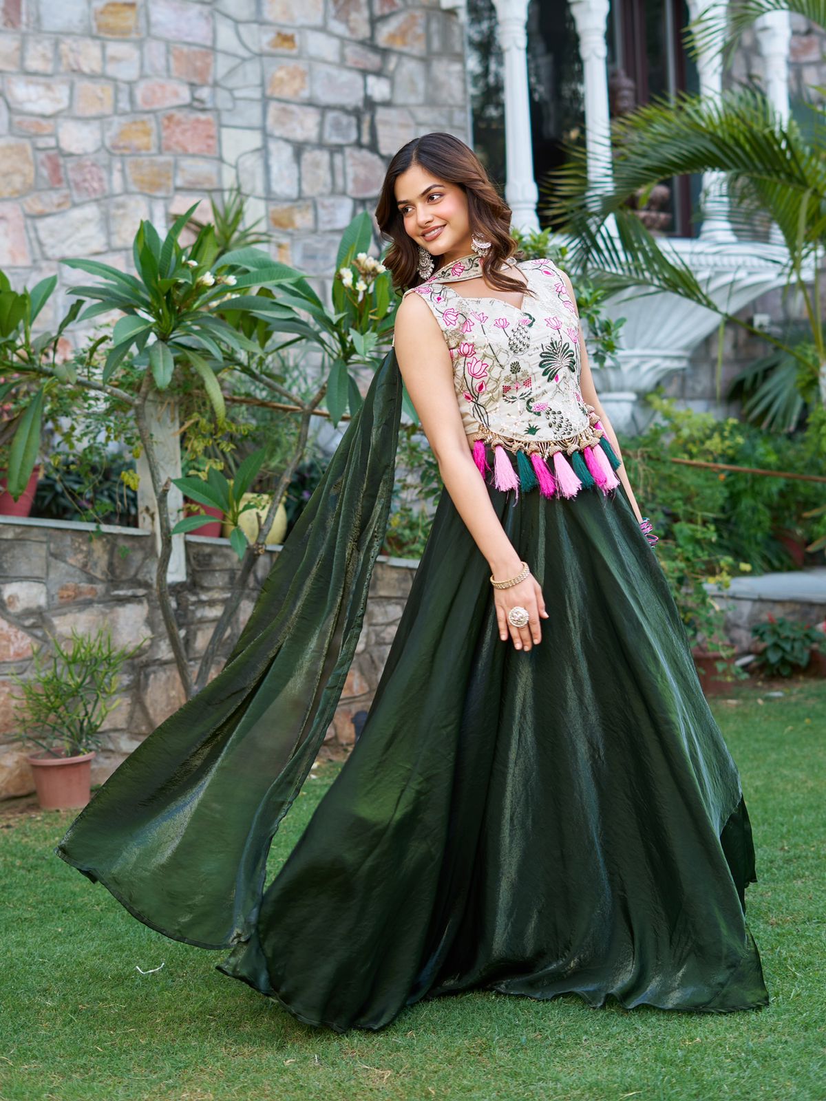 Pure Tissue Silk Lehenga Choli