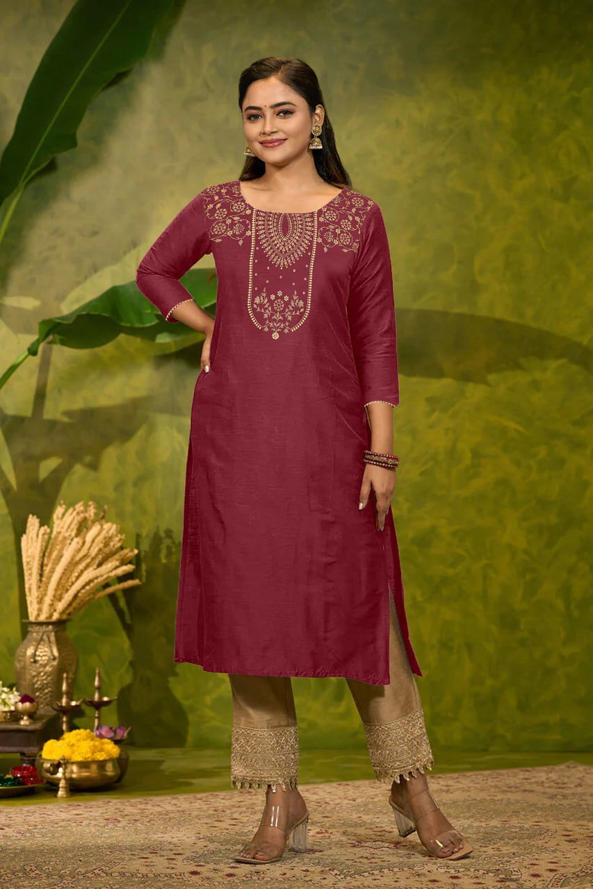 Premium Magic Cotton Foil Print Kurti