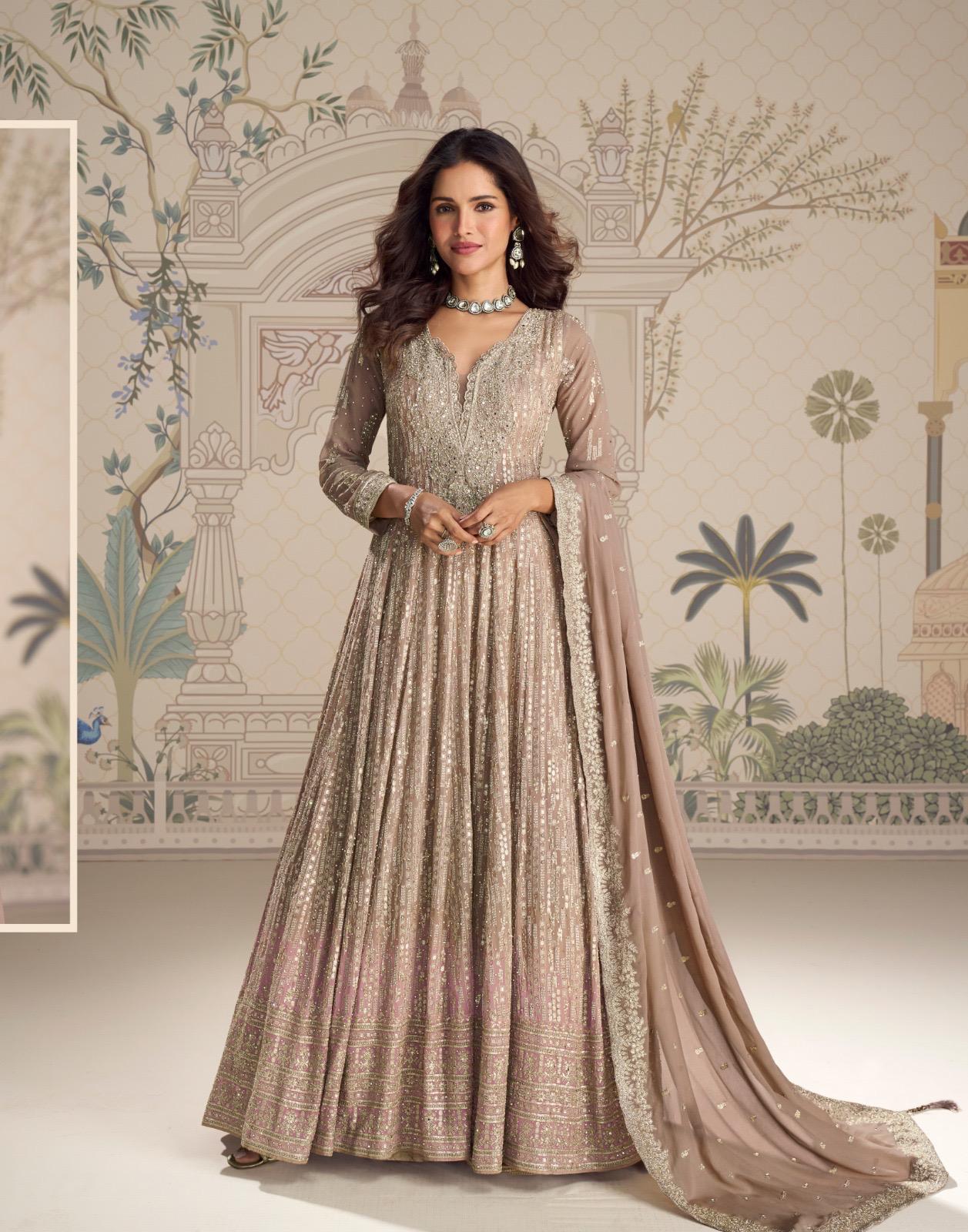 Georgette Embroidered Designer Gown