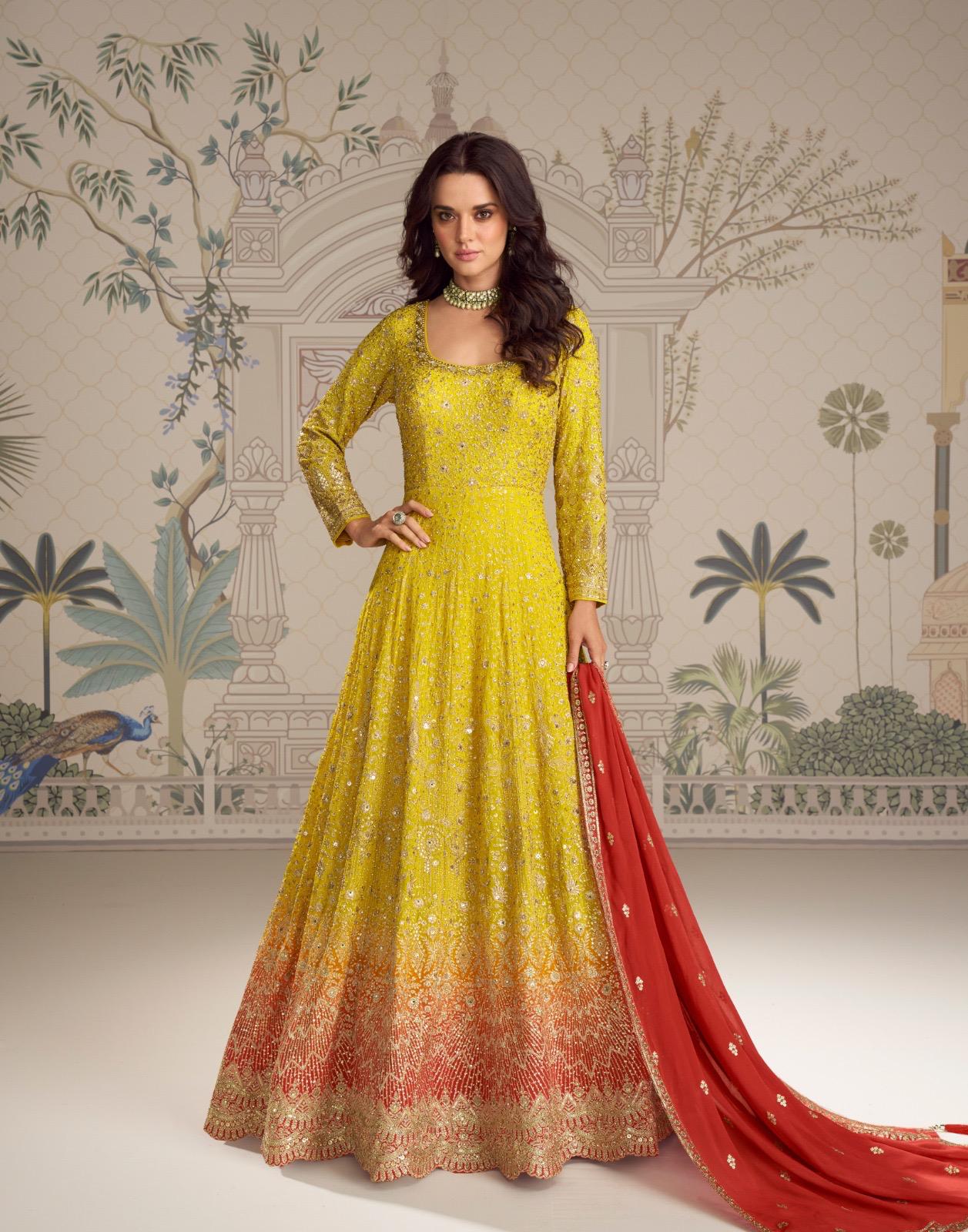 Georgette Embroidered Designer Gown