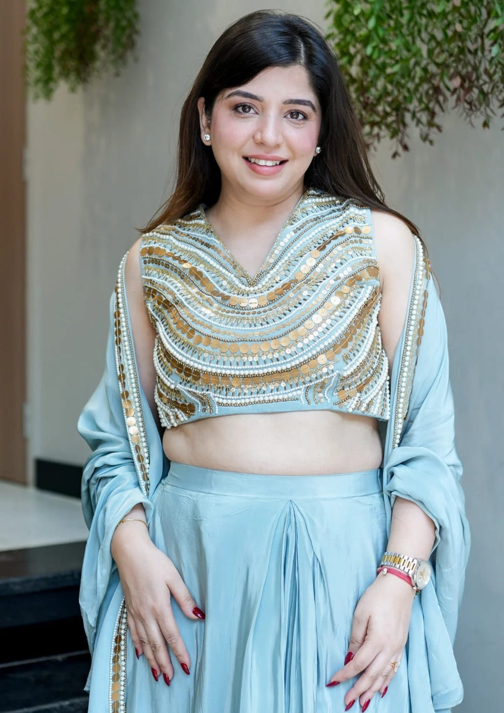 Embroidered Three Piece Set