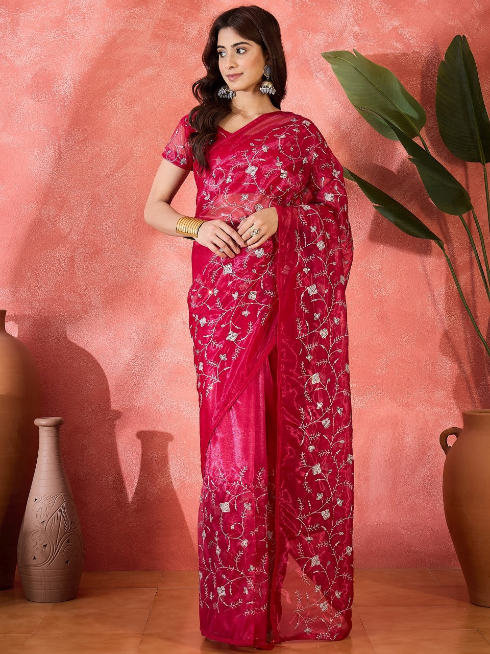 Designer Party Wear Twill Net Saree