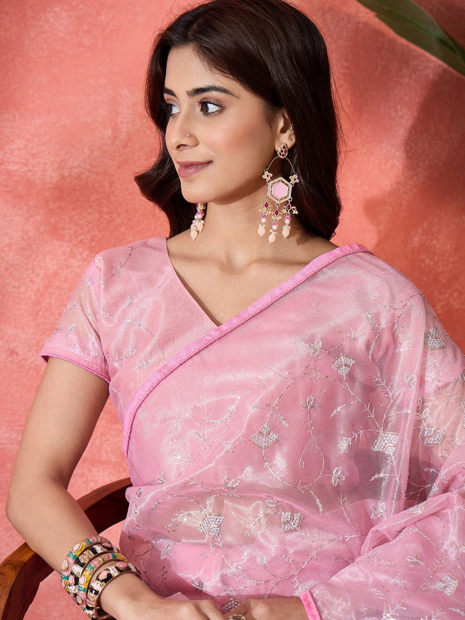 Designer Party Wear Twill Net Saree