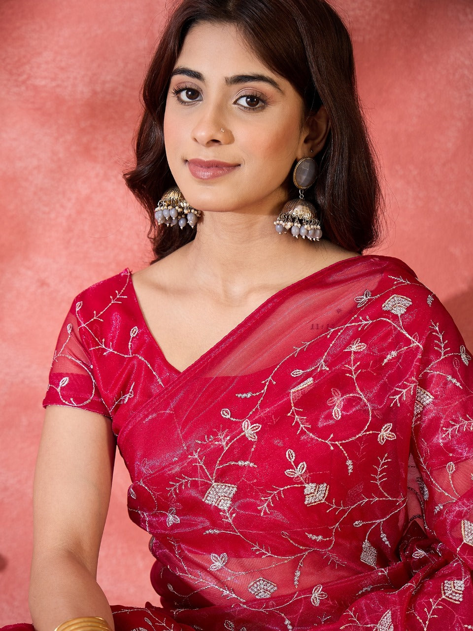 Designer Party Wear Twill Net Saree
