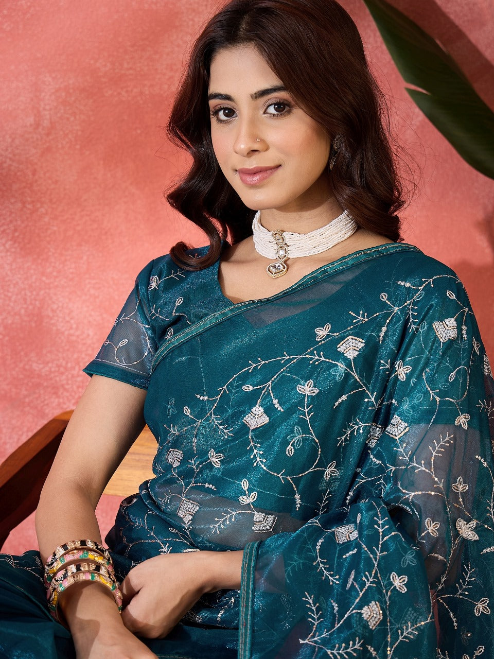 Designer Party Wear Twill Net Saree