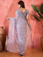 Designer Party Wear Twill Net Saree