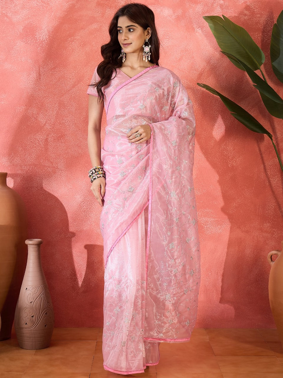 Designer Party Wear Twill Net Saree
