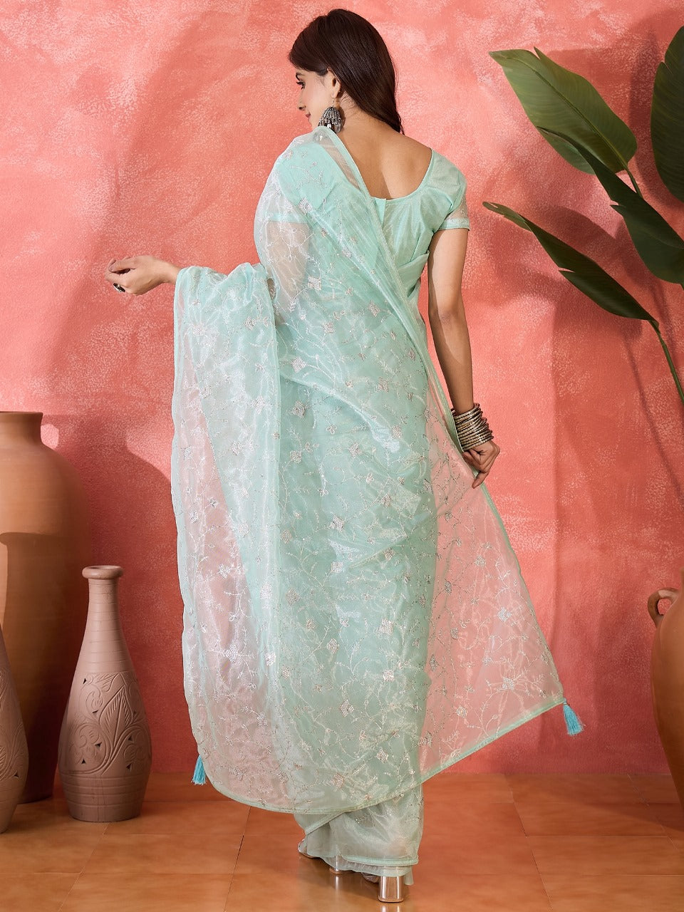 Designer Party Wear Twill Net Saree