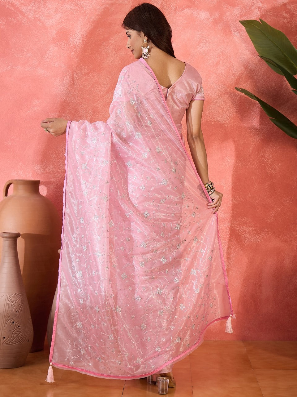 Designer Party Wear Twill Net Saree