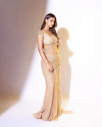 Luxury Mono Net Saree with Sequins Embroidery Work