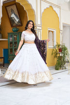 Embroidered Lehenga Choli with Heavy Georgette Dupatta