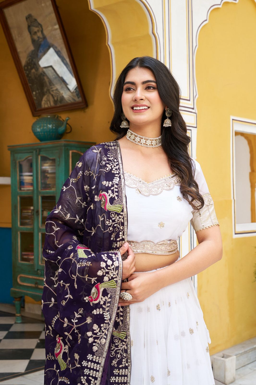Embroidered Lehenga Choli with Heavy Georgette Dupatta