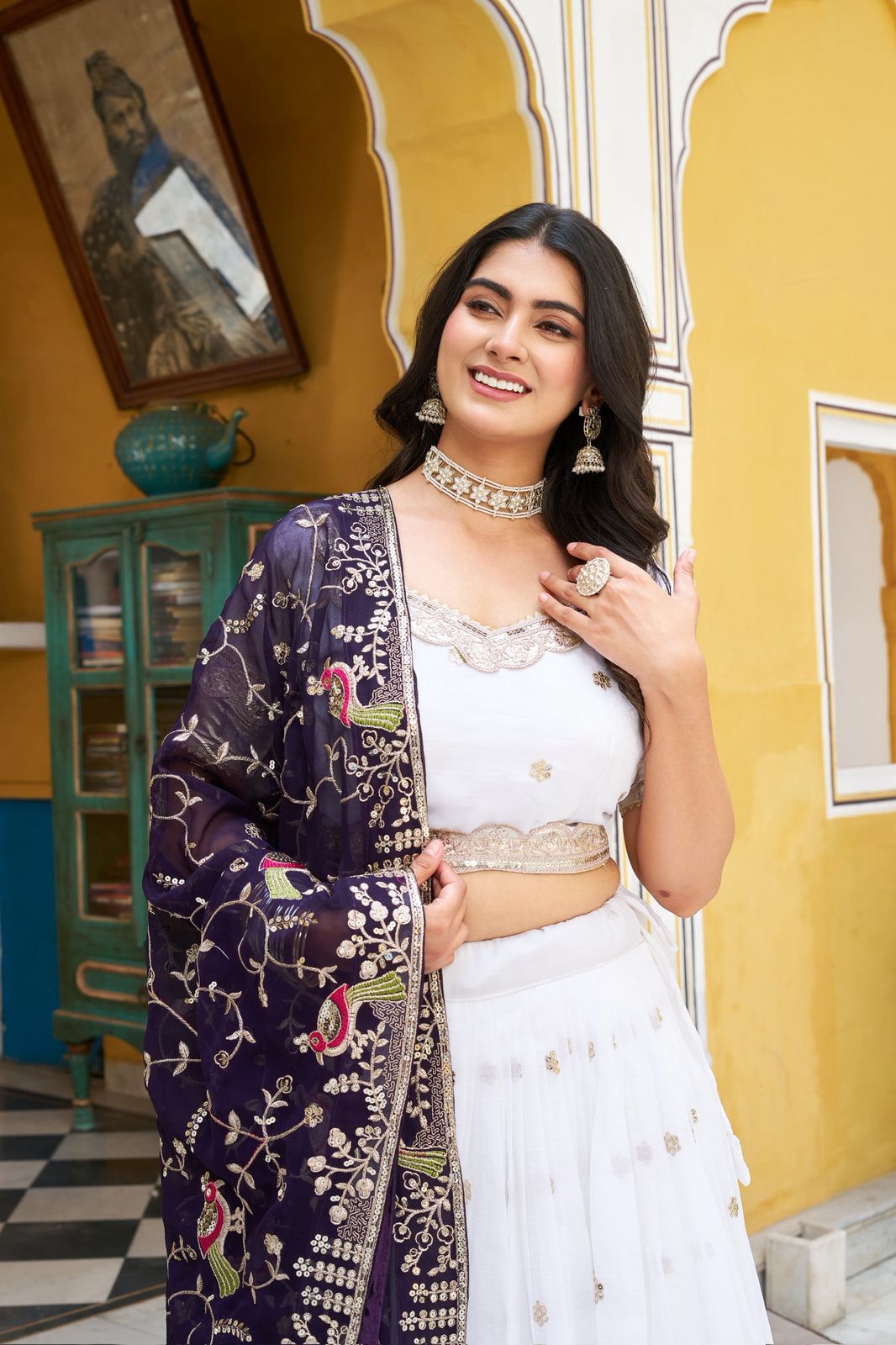 Embroidered Lehenga Choli with Heavy Georgette Dupatta