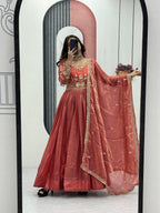 Classic Heavy Embroidery Thread & Sequence Work Party Wear Gown