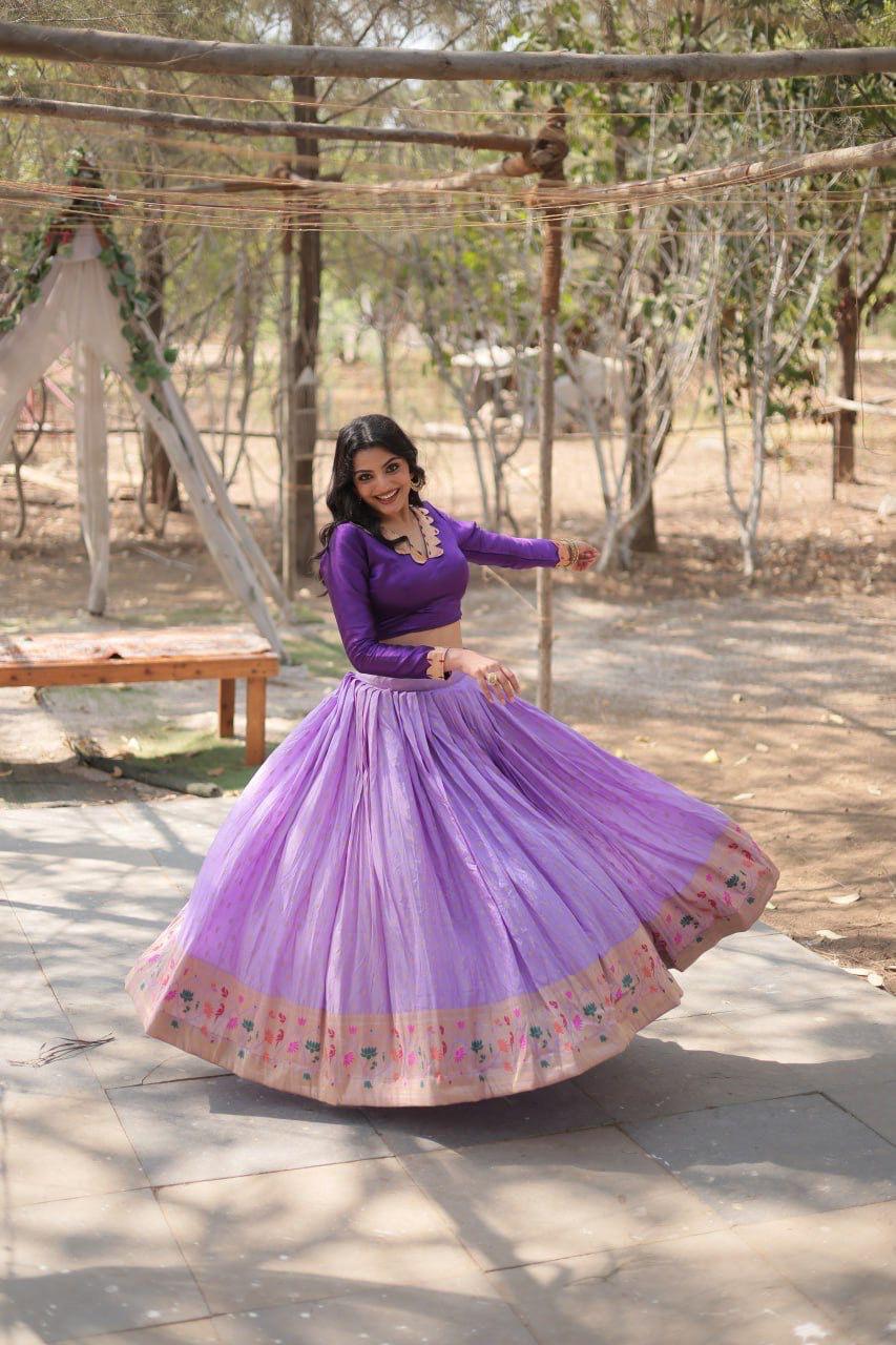 Viscose Semi Stitched Lehenga Set