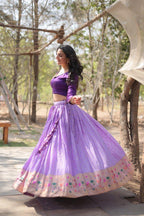 Viscose Semi Stitched Lehenga Set