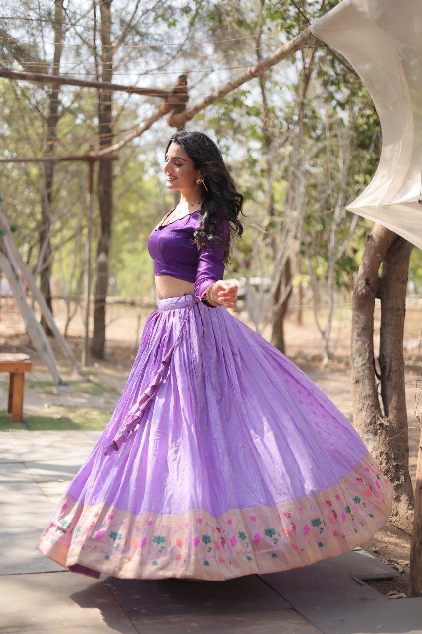 Viscose Semi Stitched Lehenga Set