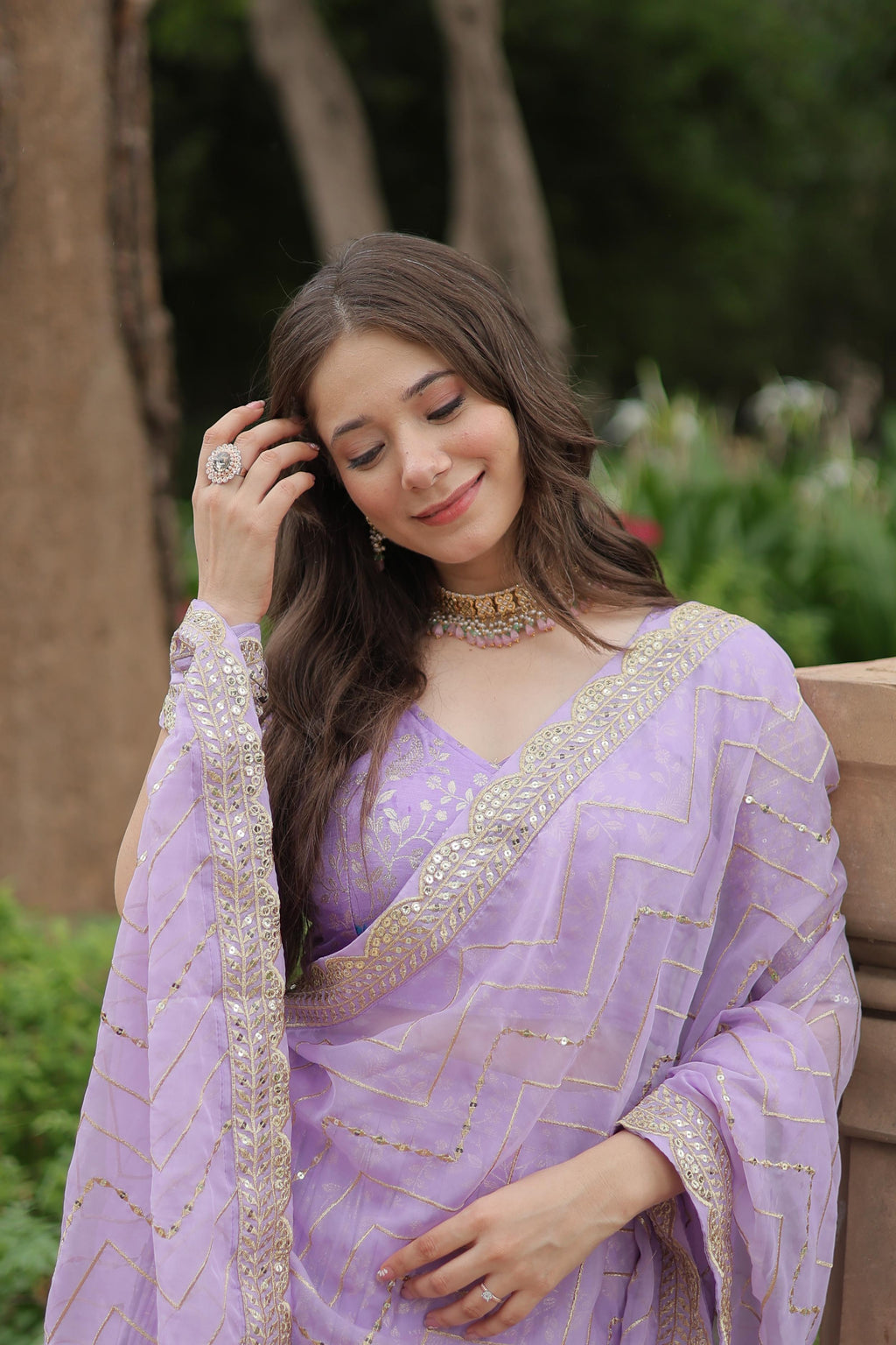Sequin Embroidered Viscose Lehenga Set