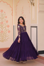 Faux Blooming Sequins & Zari Embroidered Gown