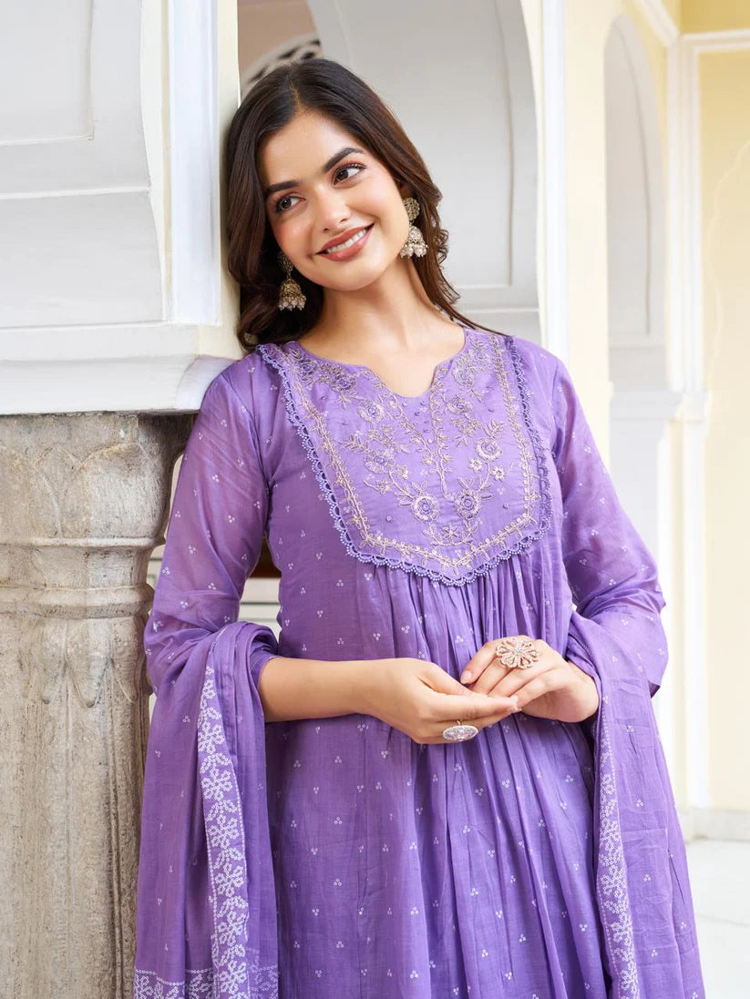 Pure Cotton Kurti Set with Dupatta