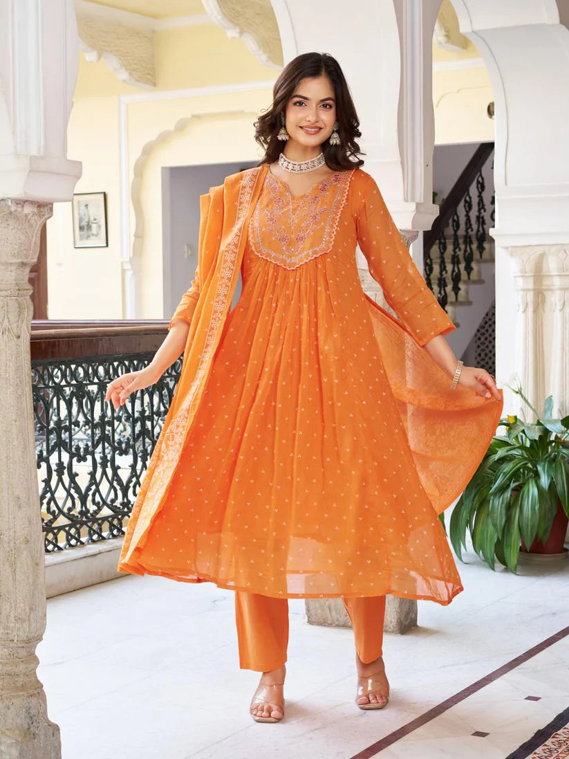 Pure Cotton Kurti Set with Dupatta