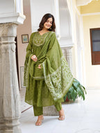 Pure Cotton Kurti Set with Dupatta