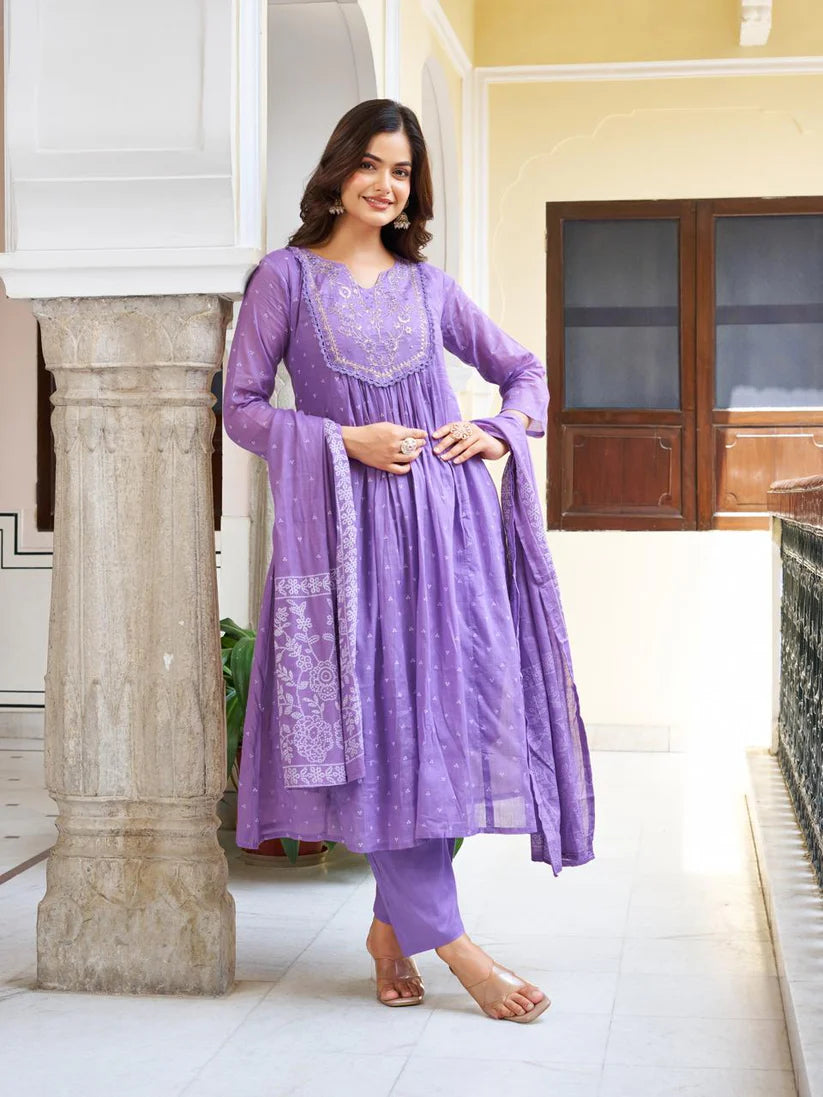 Pure Cotton Kurti Set with Dupatta