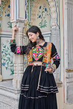 Navratri pure cotton gamthi work lehenga choli