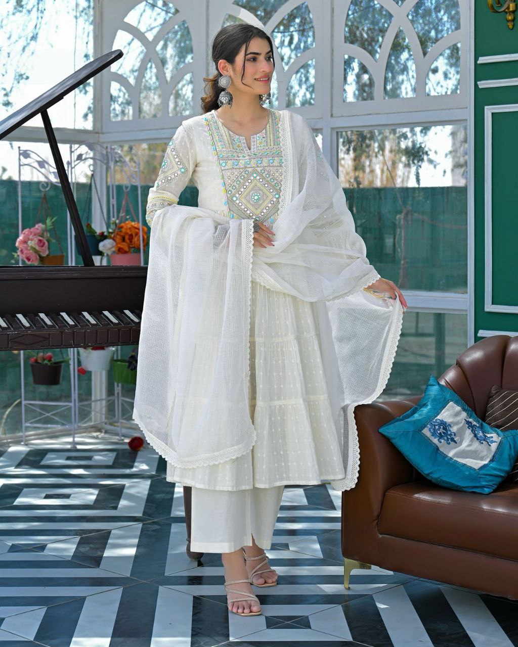 Premium Pink Mul Cotton Suit