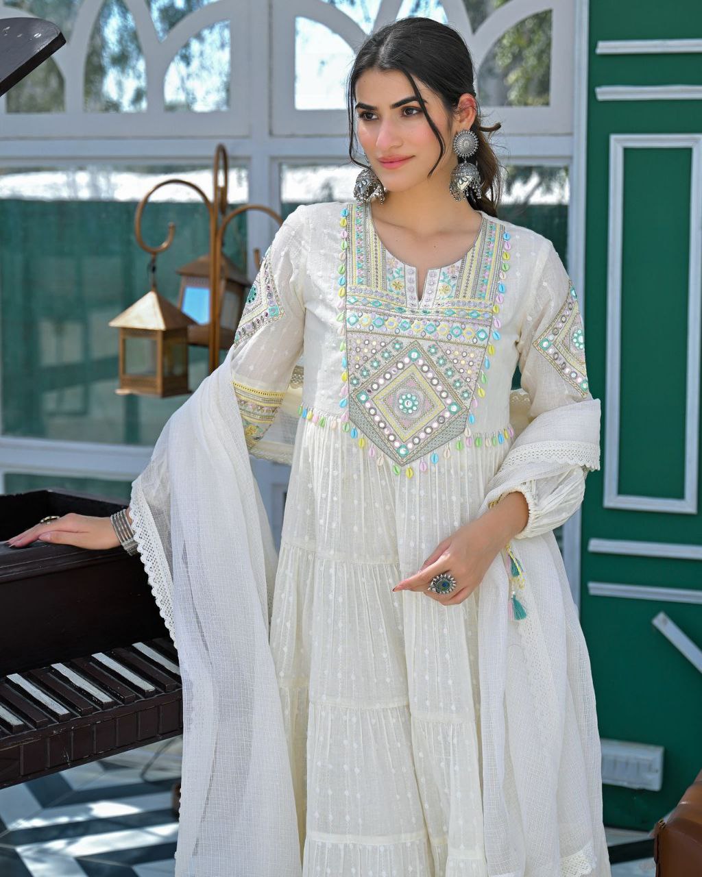 Premium Pink Mul Cotton Suit